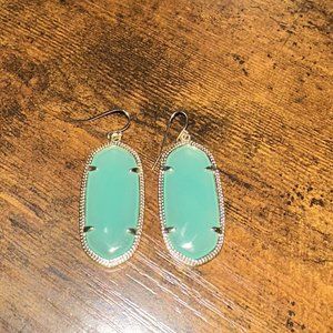 Elle Gold Drop Earrings in Chalcedony